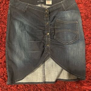 Armani Jeans Dark Denim Mini Skirt
